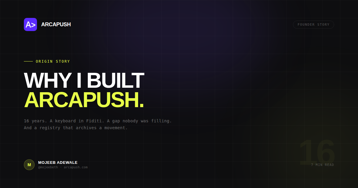 Why I Built Arcapush: Discovery Infrastructure for Builders Who Ship